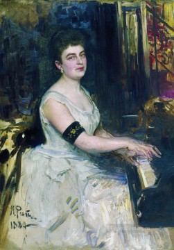 イリヤ・レーピン Painting - ピアニスト mk ブノワの肖像画 1887 イリヤ・レーピン